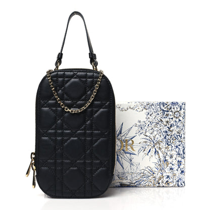 Christian Dior Lambskin Cannage Lady Dior Phone Holder Black 11 of 11