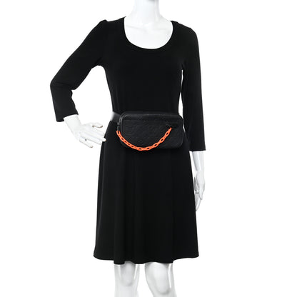 Louis Vuitton Taurillon Monogram Uniformes Solar Ray Soft Pochette Volga Belt Bag Black 2 of 14