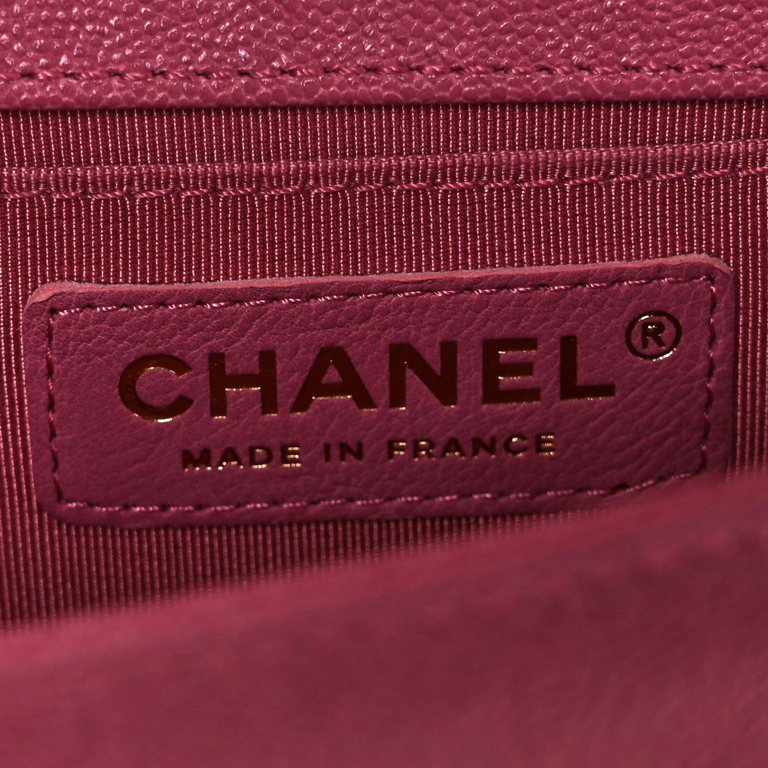 Chanel Caviar Chevron Quilted Small Boy Flap Dark Pink 19 of 40