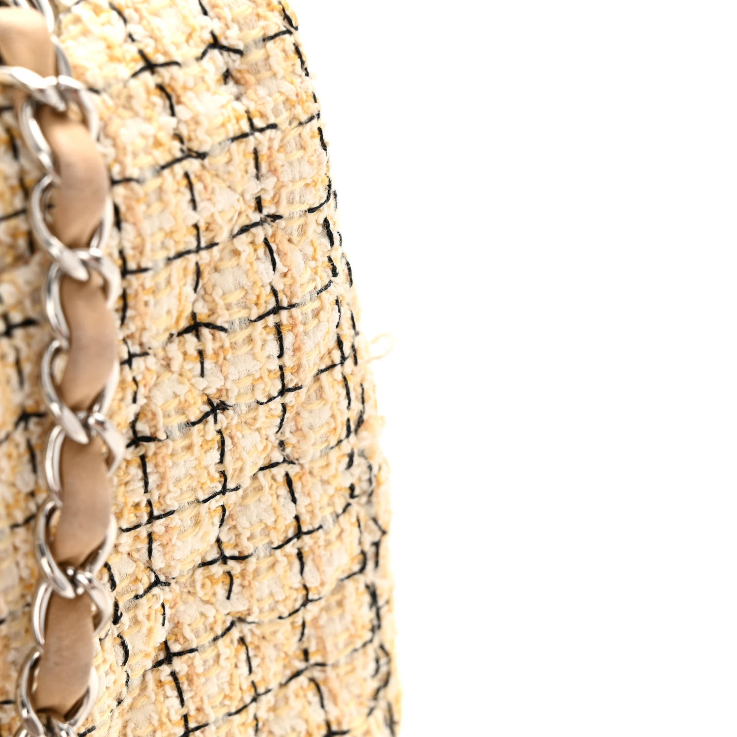 Chanel Tweed Quilted Medium Double Flap Beige Multicolor 12 of 13