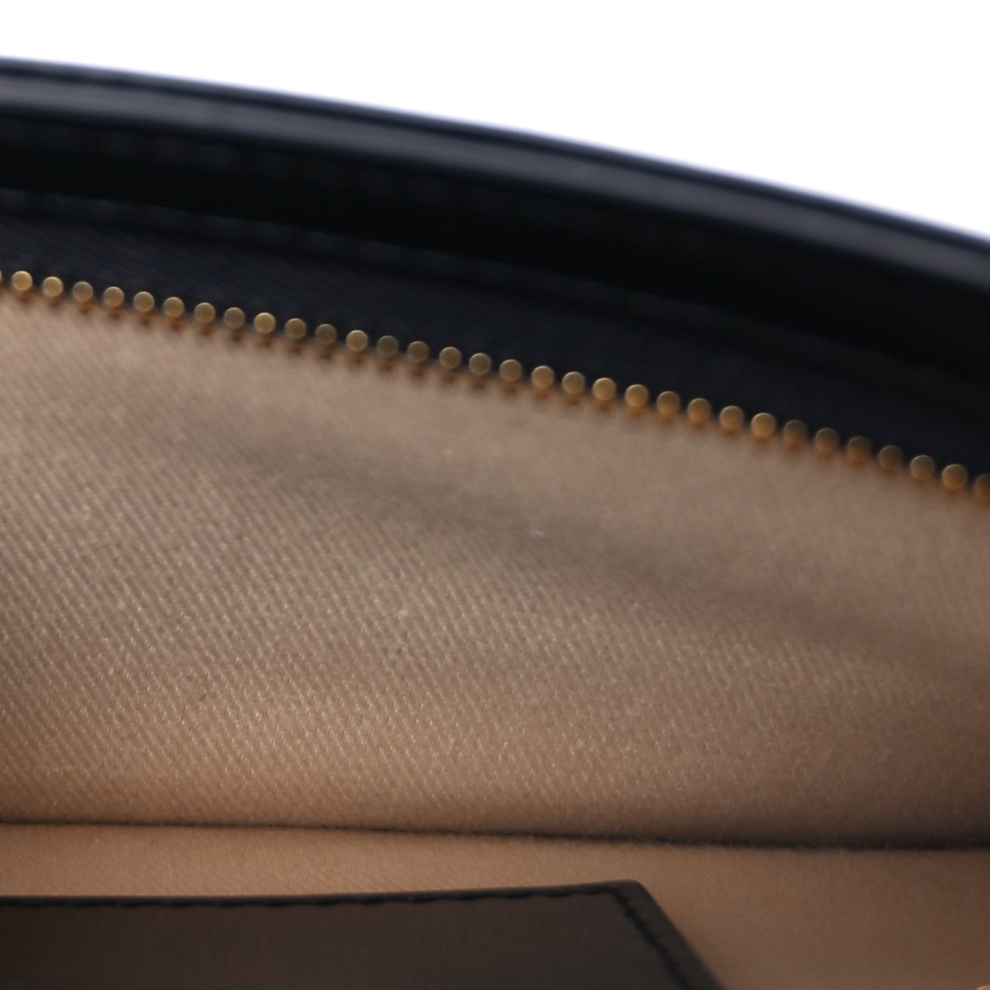 Glazed Calfskin The Small Bisou Chaine Shoulder Bag Black