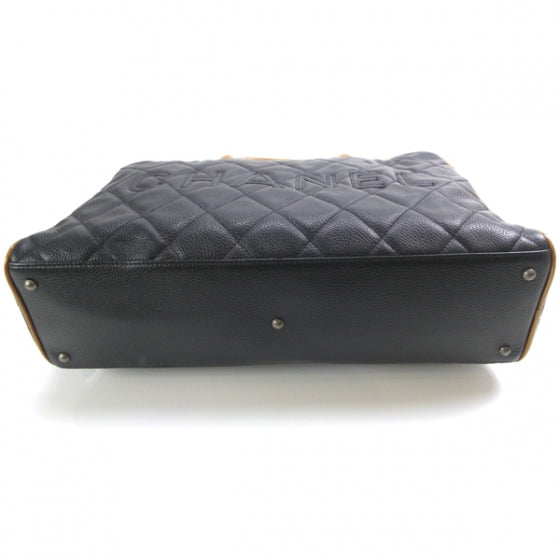 Caviar Quilted Boston Navy