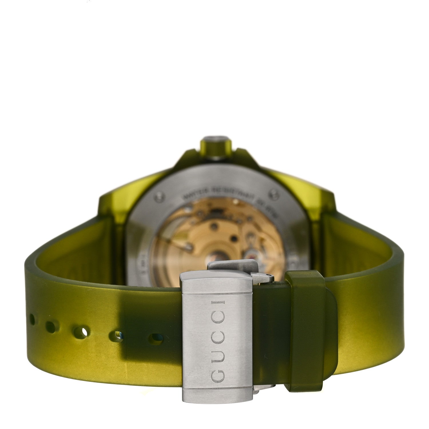 Gucci Stainless Steel Rubber 40mm Dive Quartz Watch Green 3 of 4