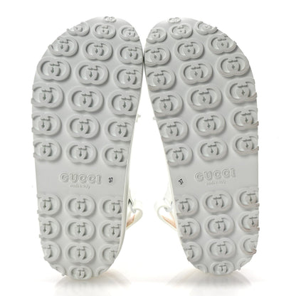 Gucci Soft Rubber Horsebit Touch Womens Strapped Sandals 37 Great White 6 of 7