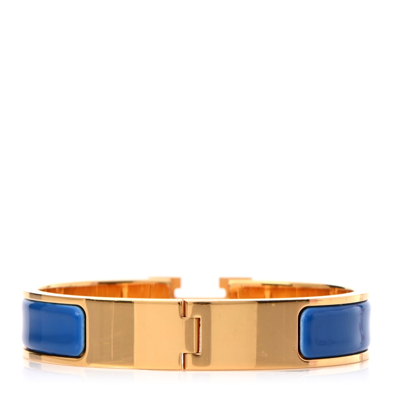 Hermes Narrow Enamel Clic Clac H Bracelet PM Royal Bleu 2 of 4