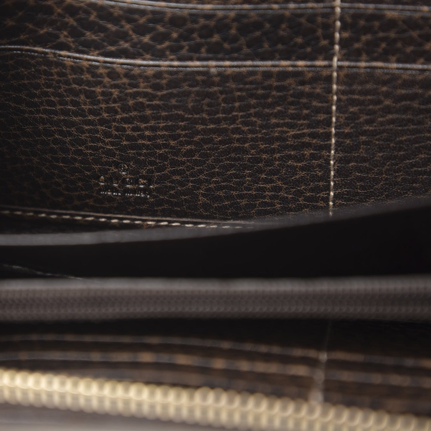 GG Supreme Monogram Zip Around Wallet Brown