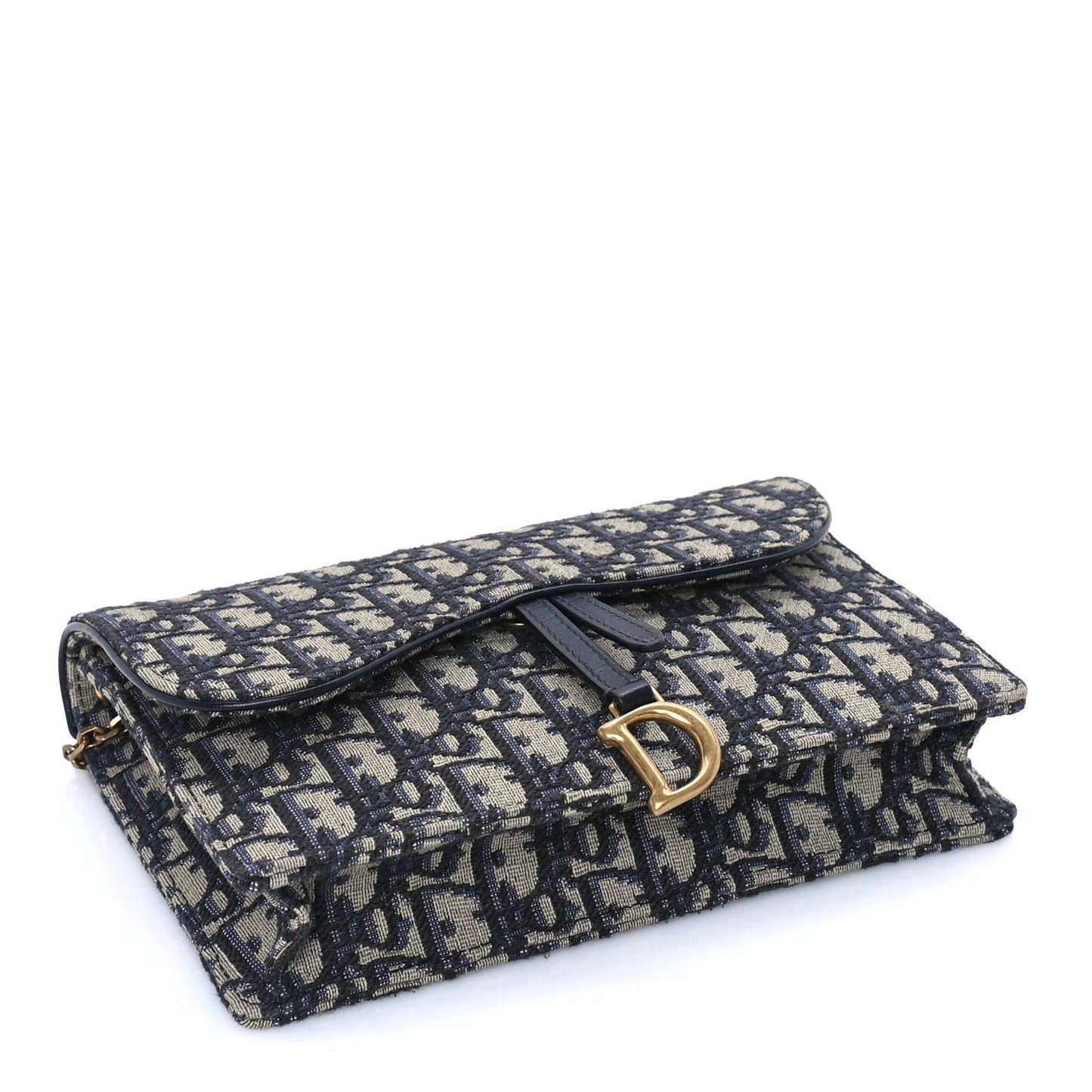 Oblique Saddle Chain Pouch  Blue