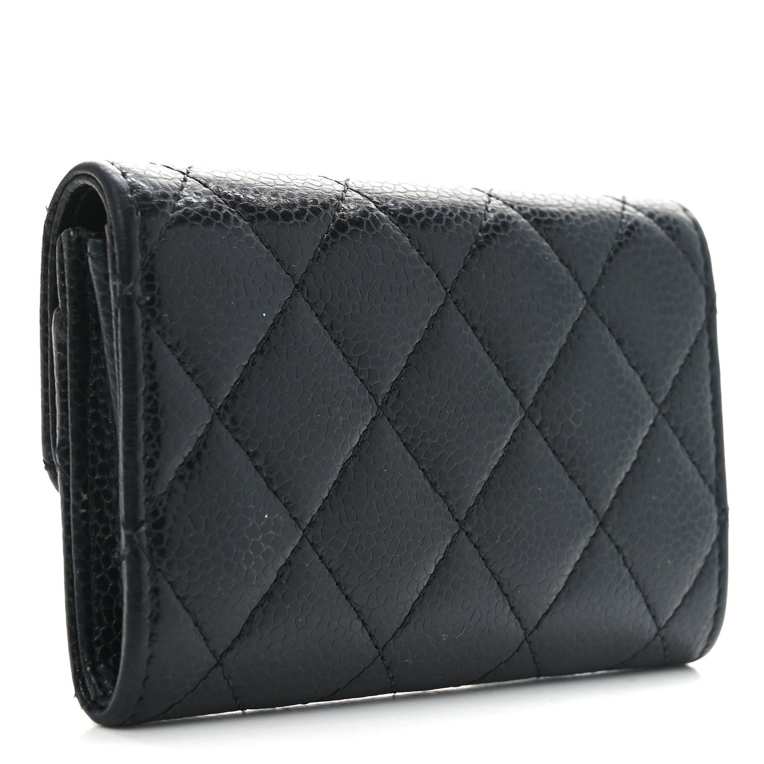 Chanel Caviar Quilted Flap Card Holder Black 2 of 7