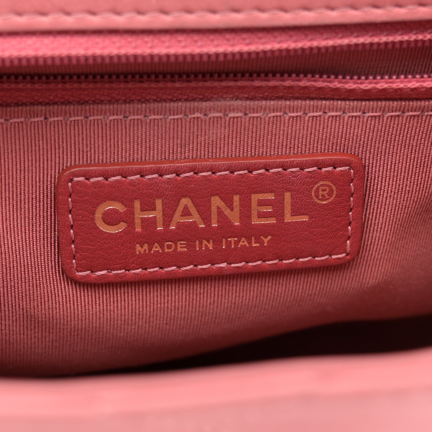 Calfskin Stitched Small Flap Bag Pink