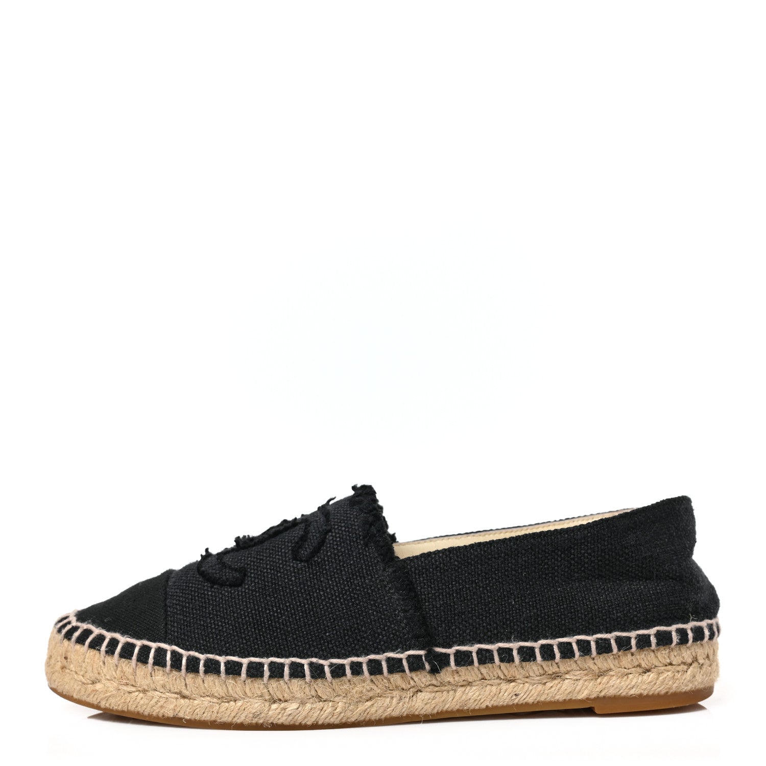 Chanel Linen CC Espadrilles 36 Black 1 of 9
