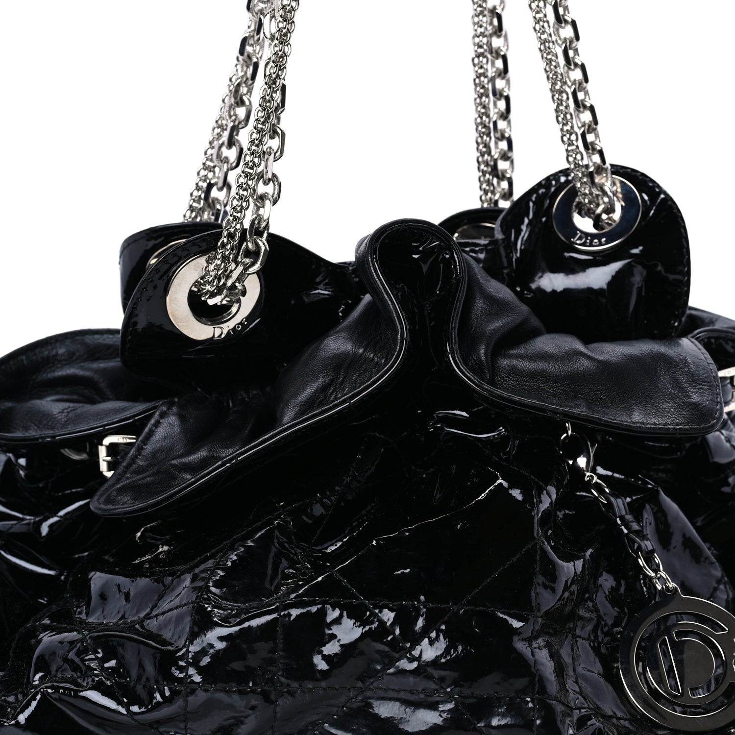 Christian Dior Patent Cannage Medium Le Trente Tote Black 6 of 7