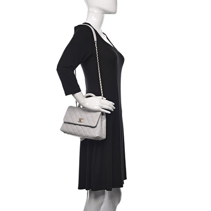 Chanel Caviar Quilted Mini Coco Handle Flap Light Grey 3 of 21