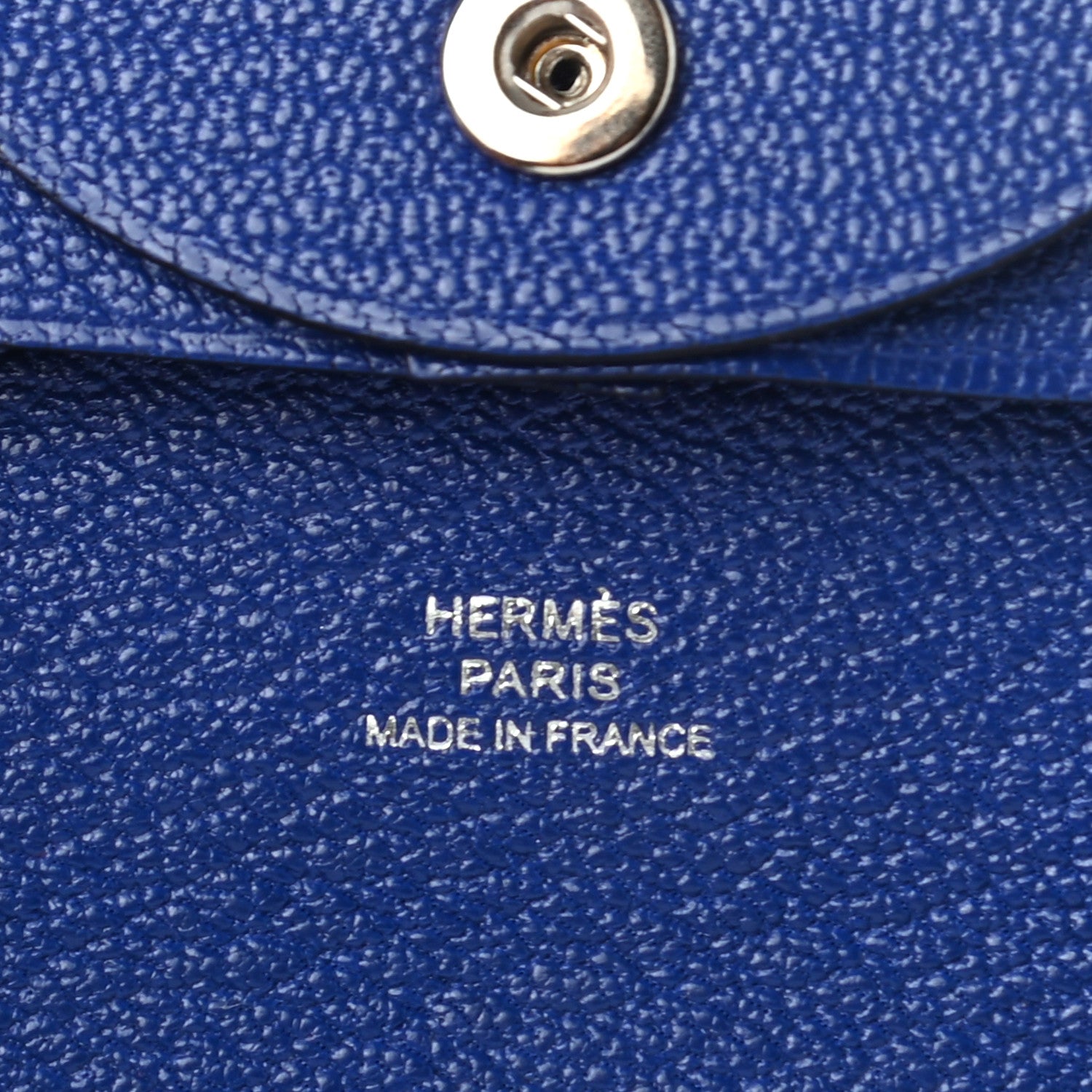 Hermes Chevre Mysore Bastia Coin Purse Bleu Electrique 6 of 7