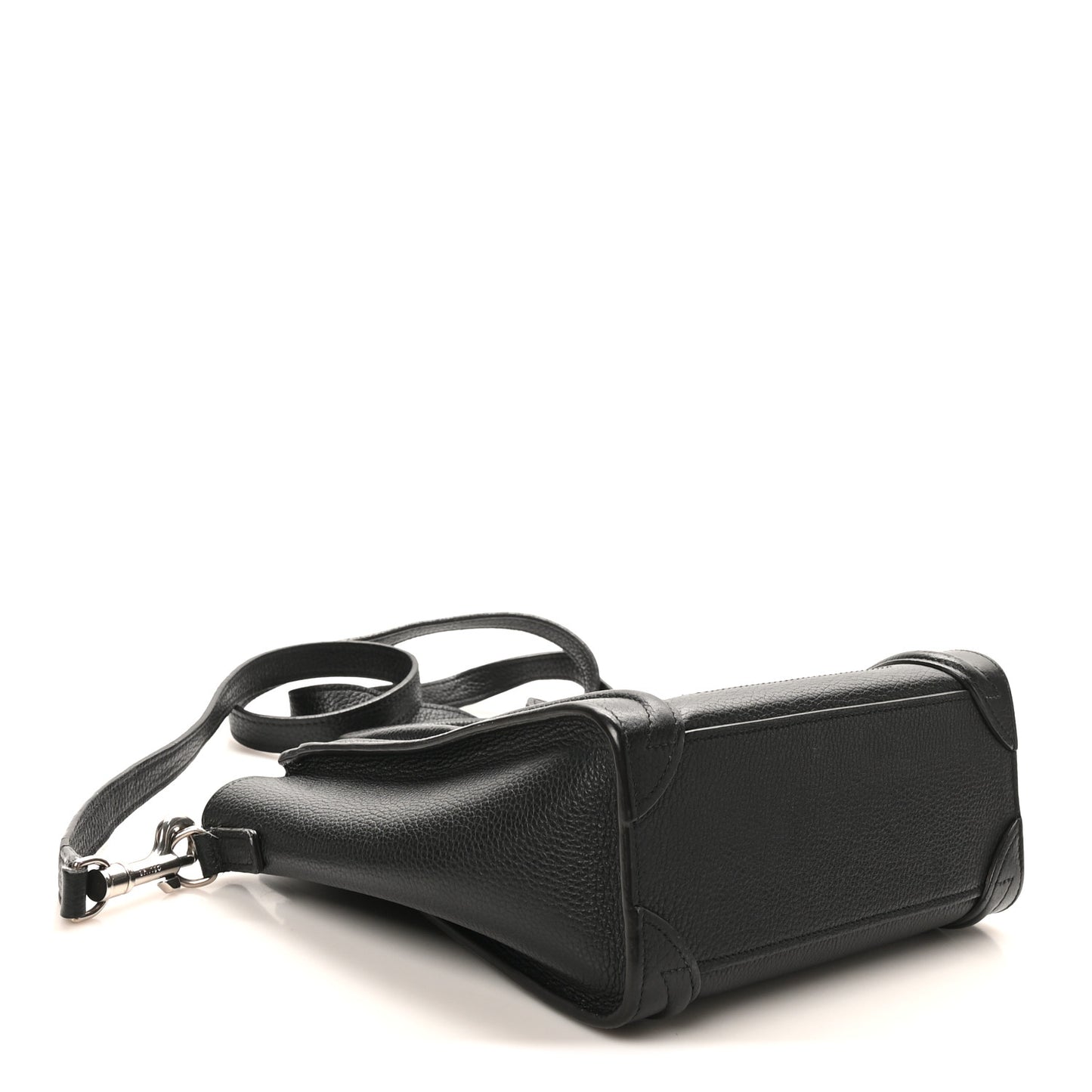 Drummed Calfskin Nano Luggage Black