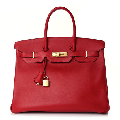 Hermes Epsom Birkin 35  Rouge Casaque 1 of 10