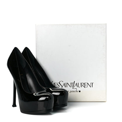 Saint Laurent Patent Tribtoo 105 Platform Pumps 39 Black 9 of 9