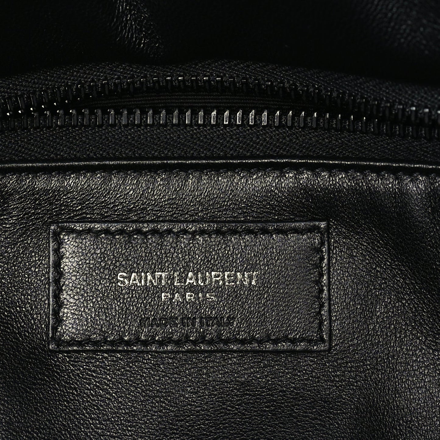 Lambskin Wide Puffer Tote  Black
