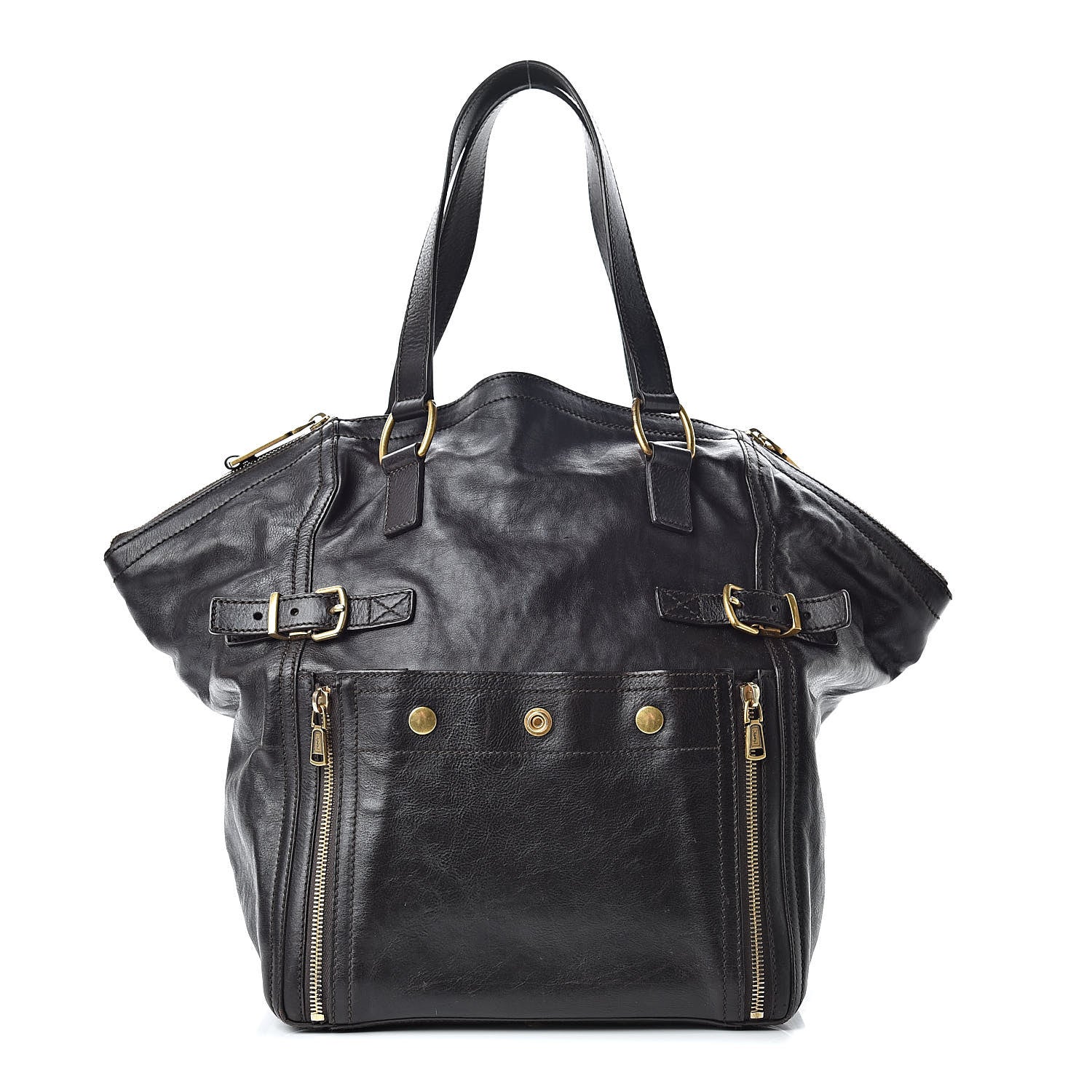 Saint Laurent Calfskin Medium Downtown Brown 1 of 12