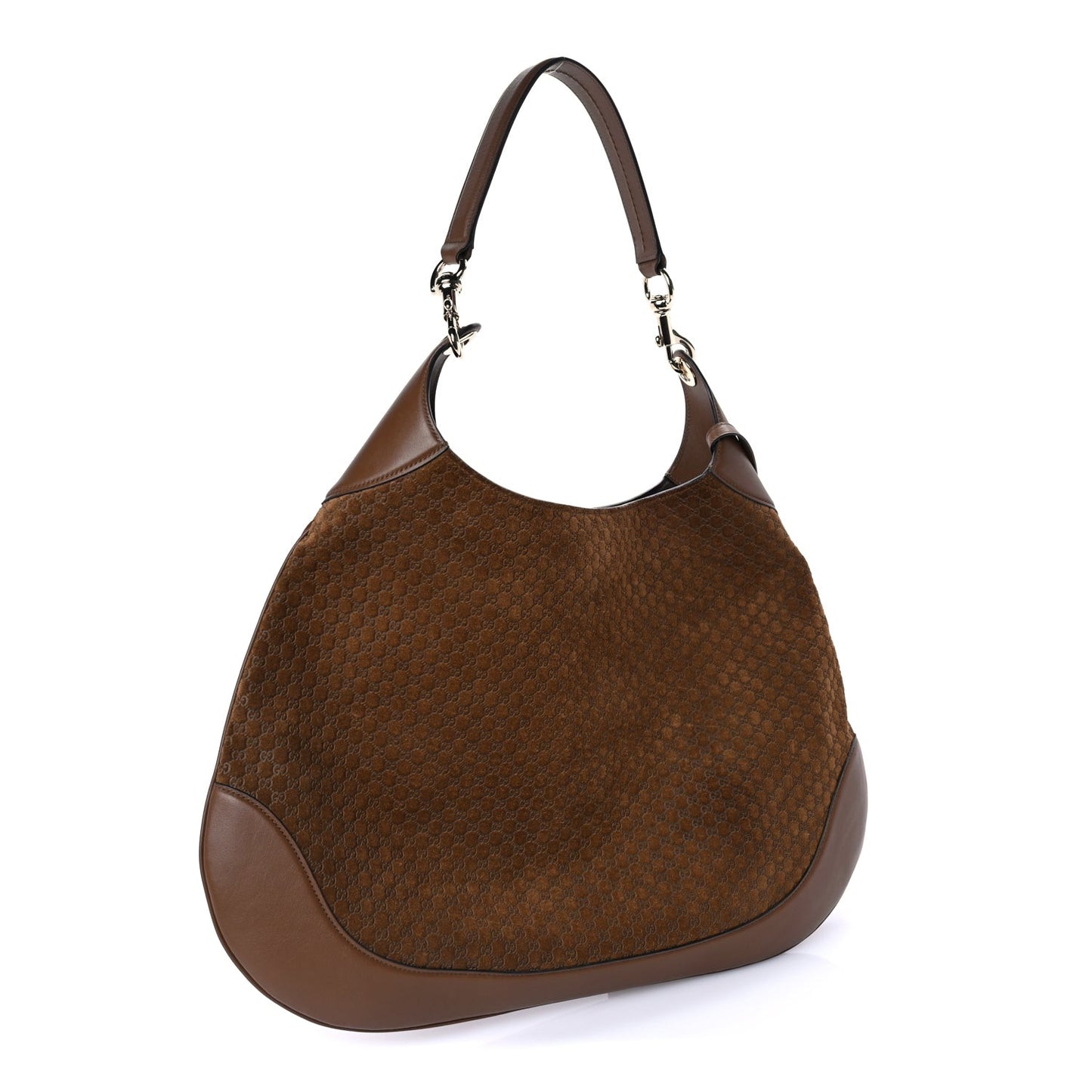 GG Suede B Large Shoulder Bag Brown