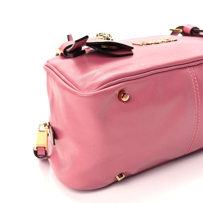 Versace Lambskin Tag Bowling Bag Light Pink 8 of 9