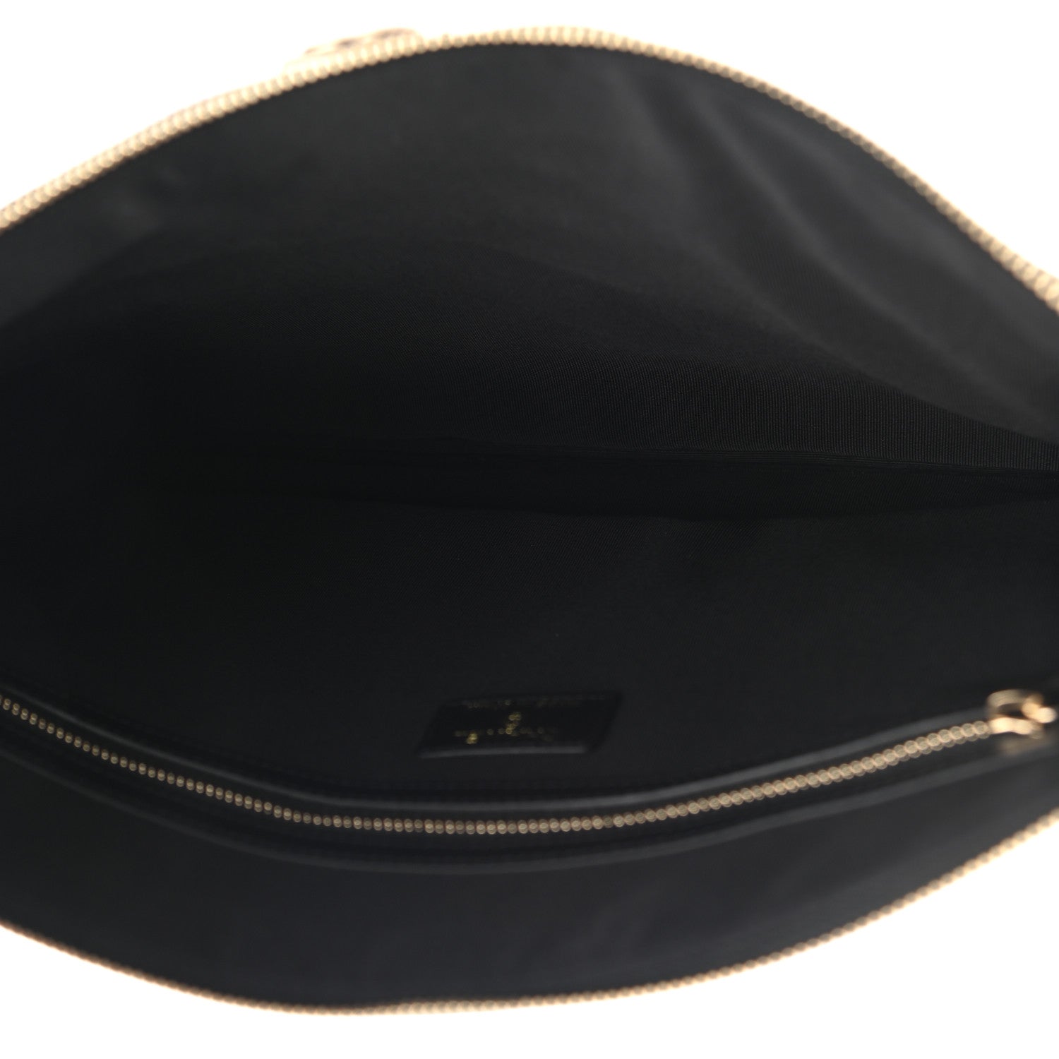 Chanel Lambskin Quilted Large Boy Zip Pouch Black 5 of 8