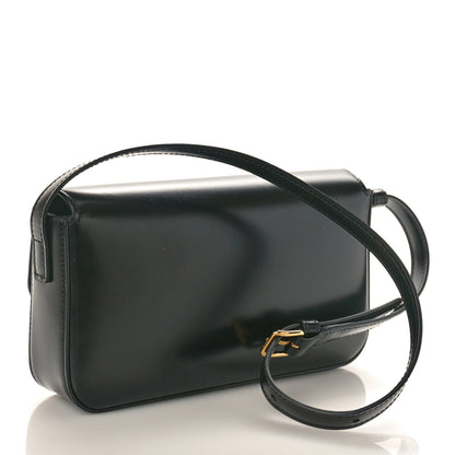 Celine Shiny Calfskin Triomphe Shoulder Bag Black 3 of 10