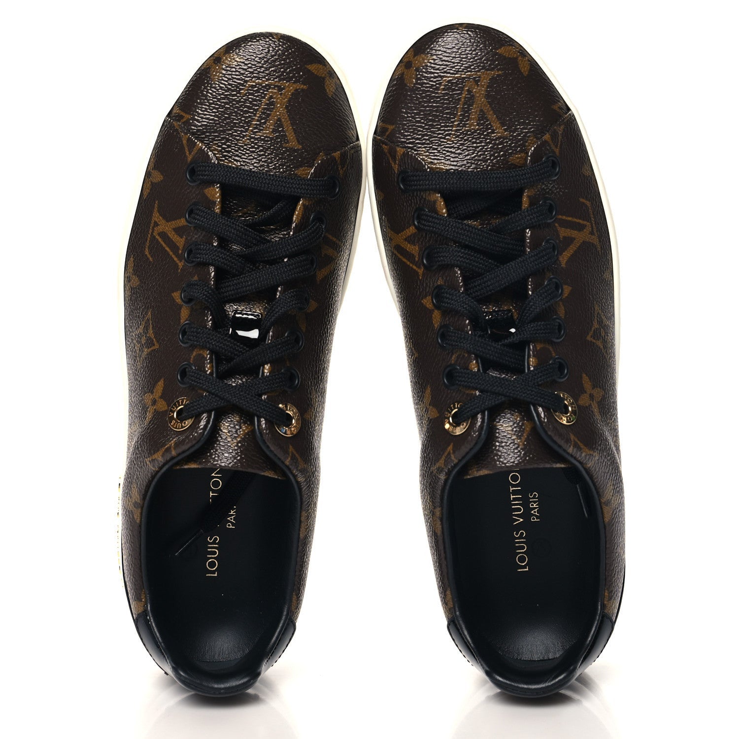 Louis Vuitton Patent Monogram Frontrow Sneakers 2 of 7