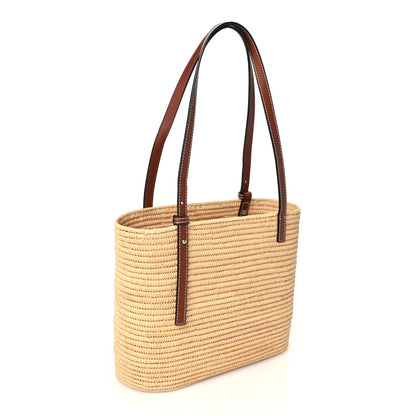Loewe Raffia Small Square Basket Tote Bag Natural Tan 2 of 8