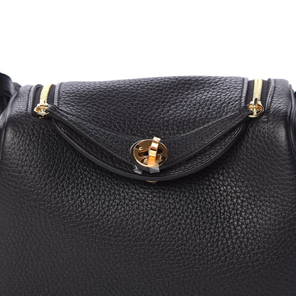 Hermes Taurillon Clemence Mini Lindy 20 Black 10 of 11