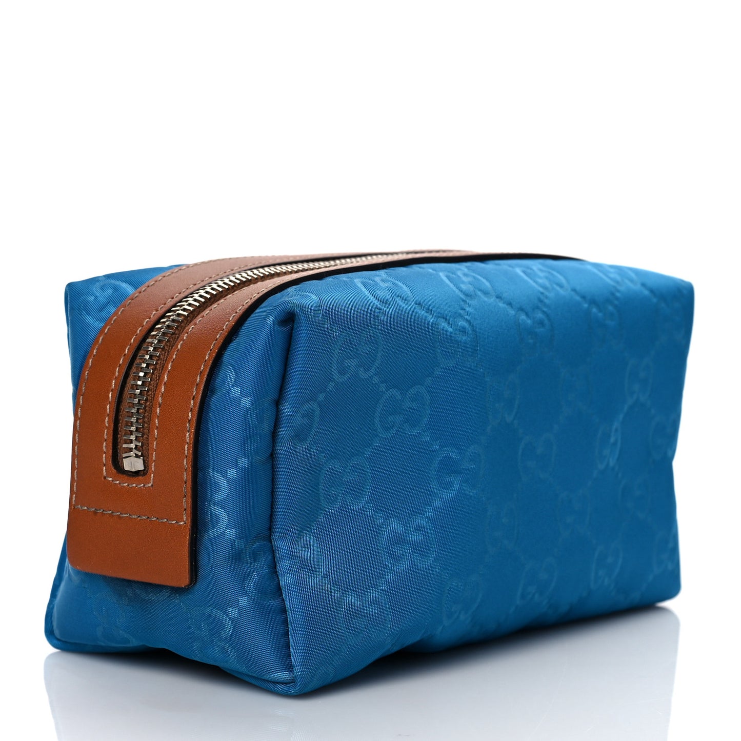 Nylon Monogram Small Cosmetic Case Blue