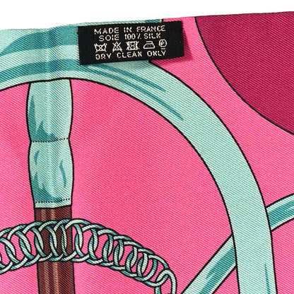 Hermes Silk Eperon D'Or Remix Maxi Twilly Rose Indien Cassis Vert 4 of 4