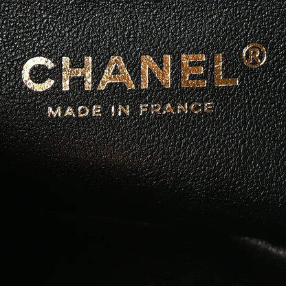 Chanel Lambskin Quilted Mini Top Handle Rectangular Flap Black 5 of 8