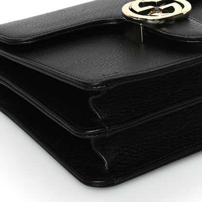 Gucci Dollar Calfskin Small Interlocking G Shoulder Bag Black 7 of 8
