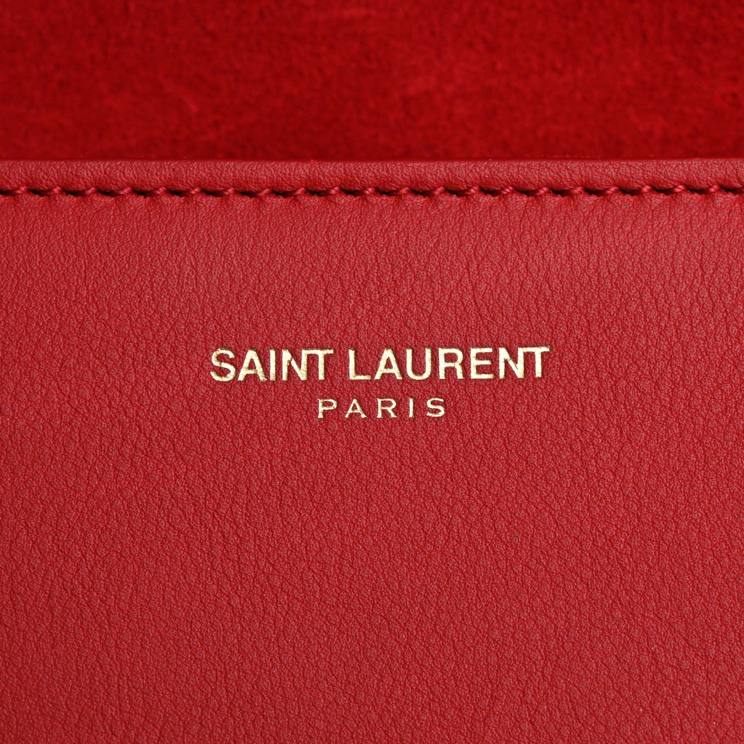 Saint Laurent Calfskin Classic Y Ligne Clutch Rouge Orient 6 of 7