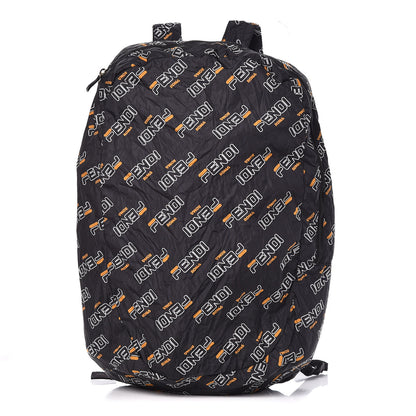 Fendi X FILA Calfskin Mania Backpack Help Bag Charm Black 8 of 12