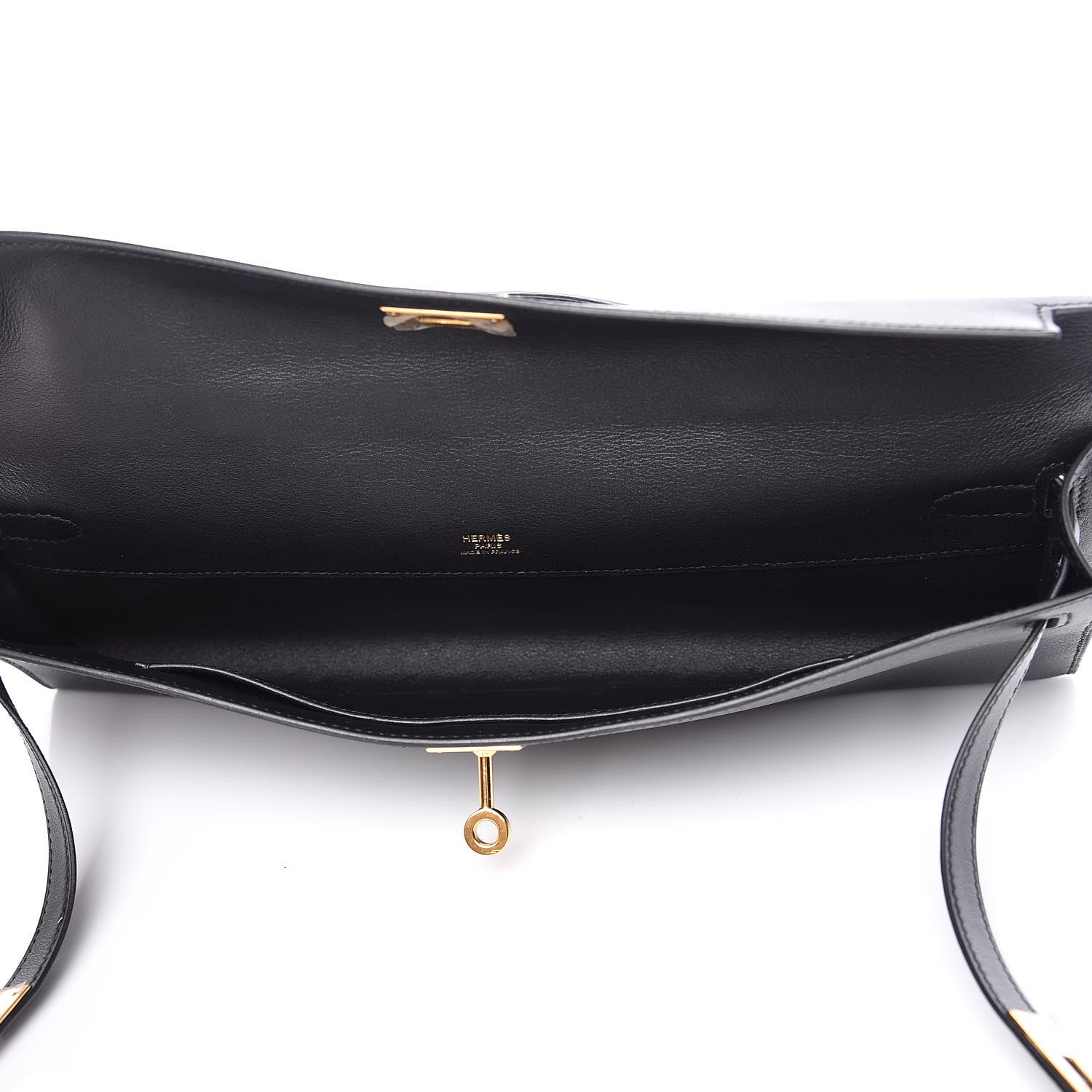 Hermes Swift Kelly Cut Clutch Pochette Black 6 of 28