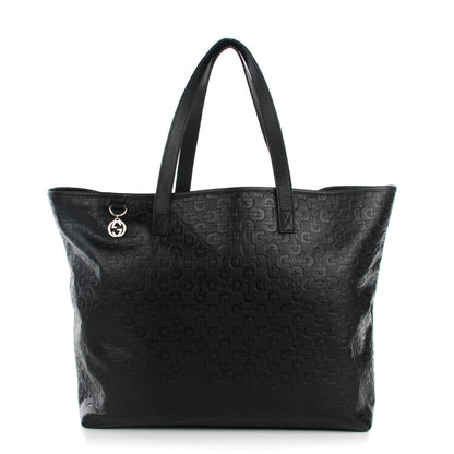 Gucci Calfskin Horsebit Embossed Large Tote Black 1 of 7