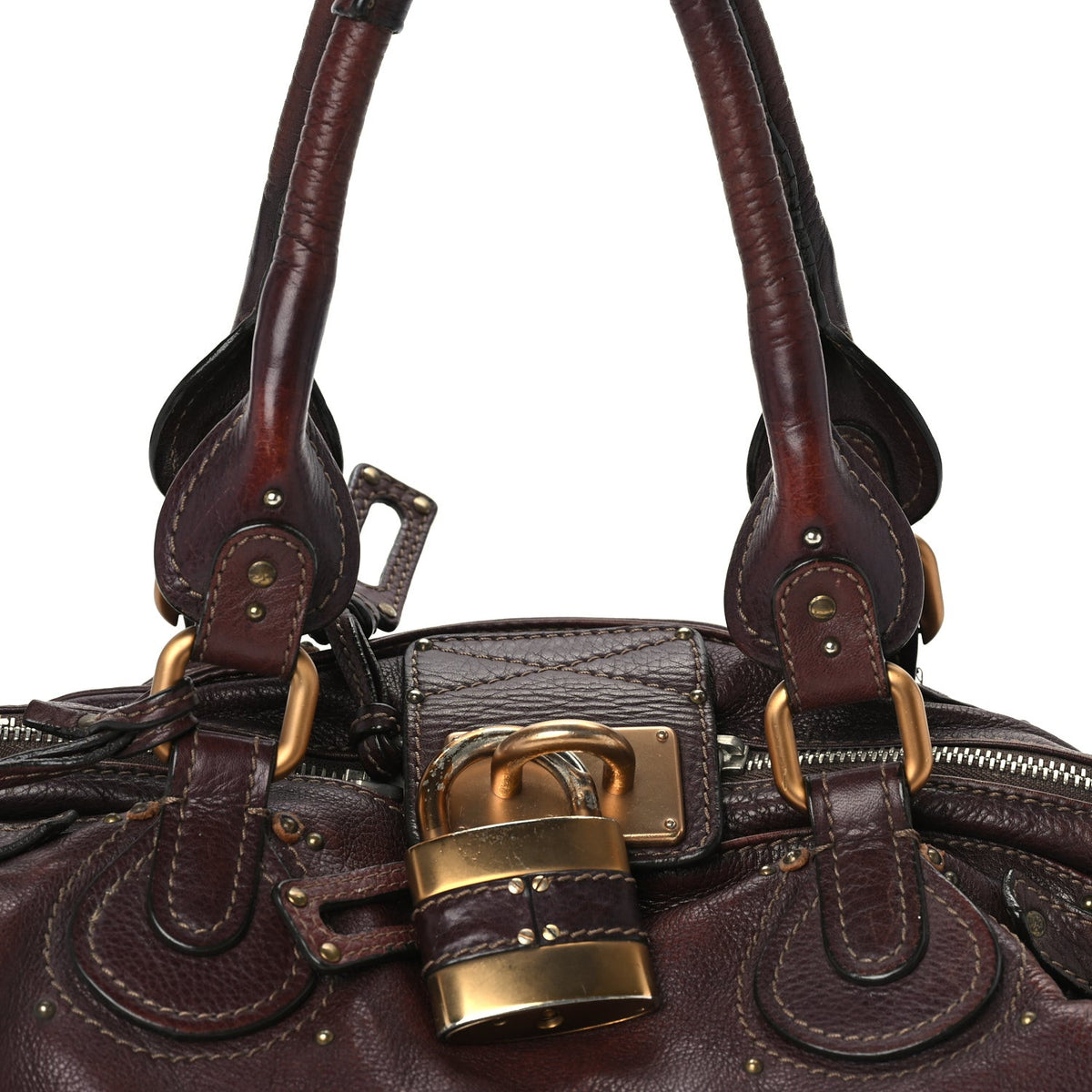 Calfskin Medium Paddington Satchel  Chocolate