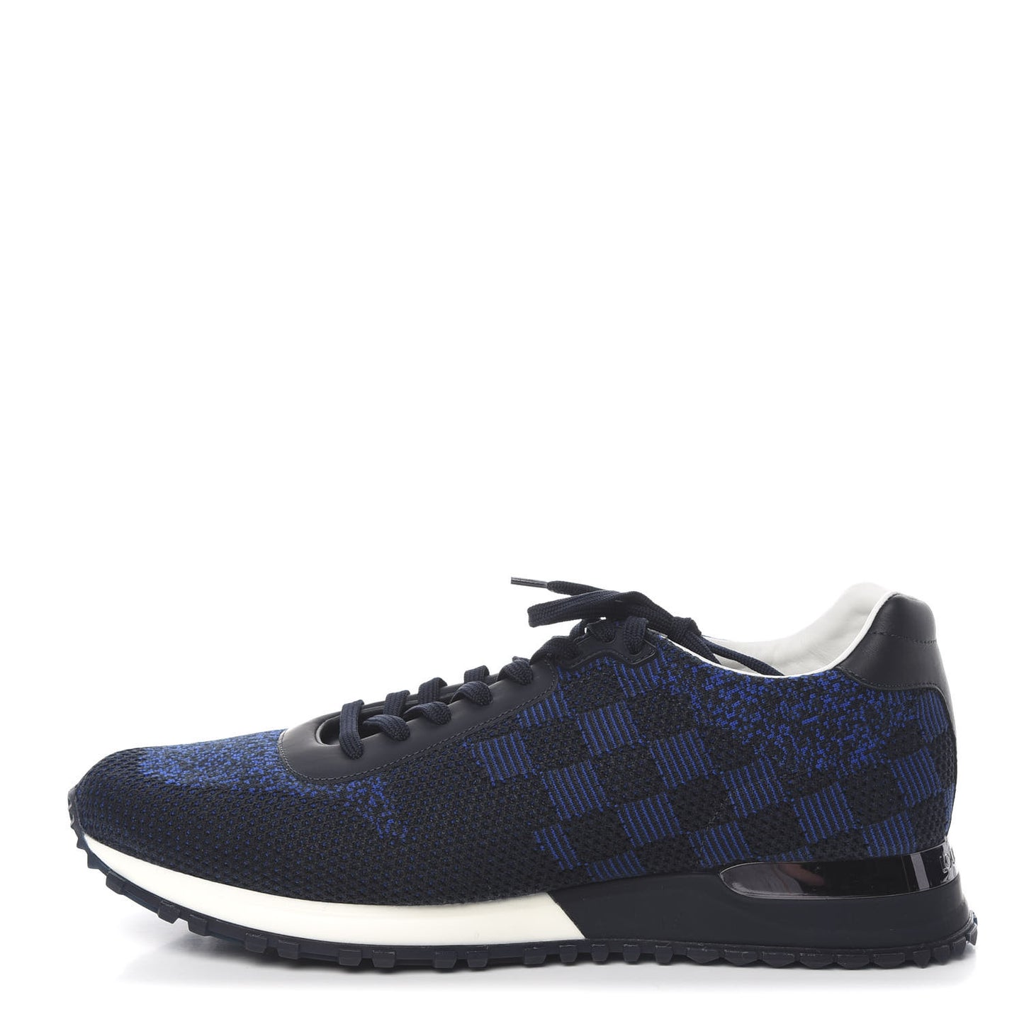 Calfskin Damier Run Away Sneakers 9 Pacific Blue