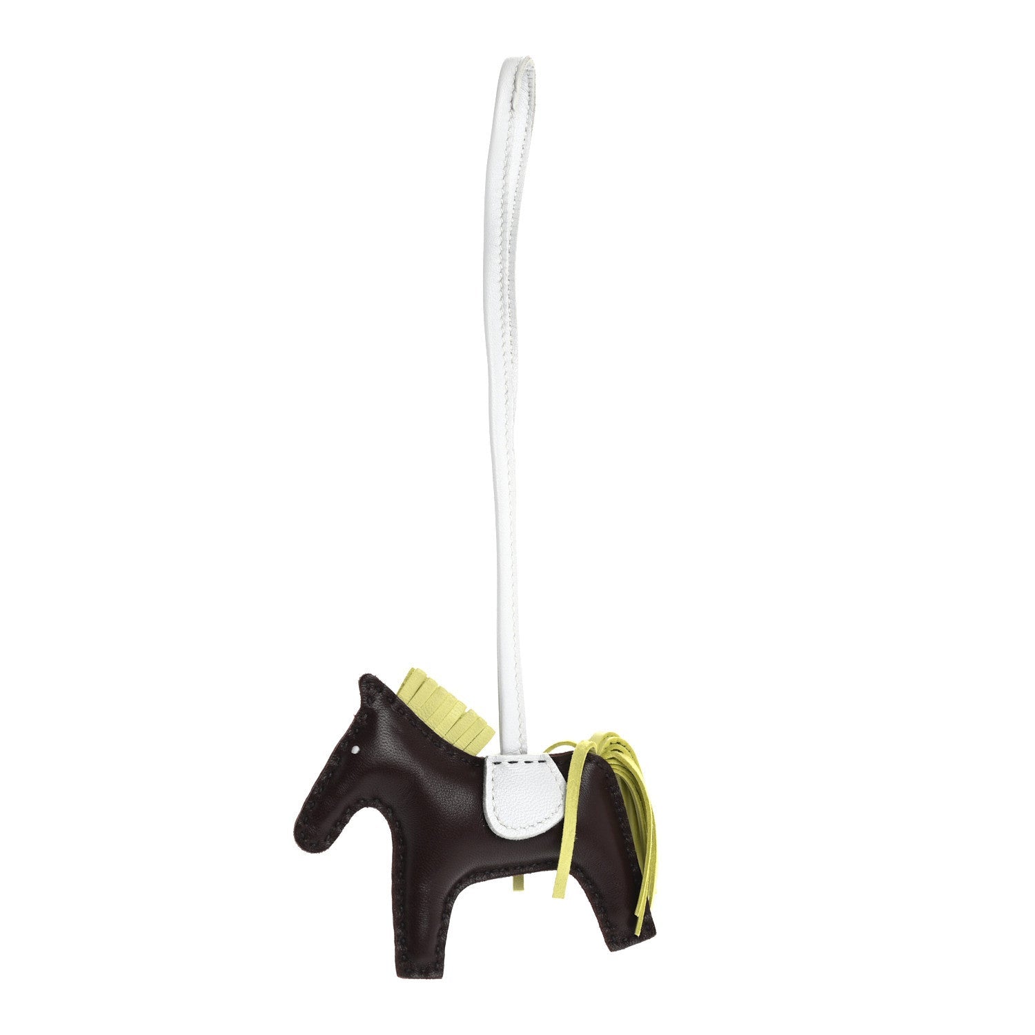 Hermes Milo Lambskin Grigri Rodeo Horse Bag Charm PM Rouge Sellier Jaune Bourgeon Bleu Brume 1 of 6