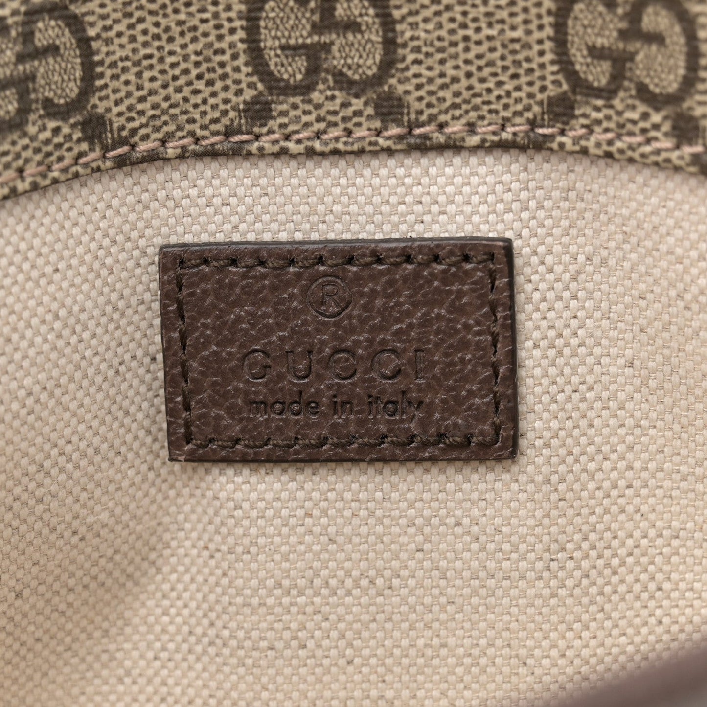 GG Supreme Monogram Neo Vintage Web Belt Bag Brown
