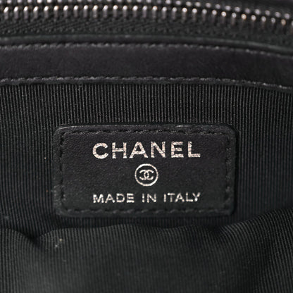Chanel Lambskin Quilted Medium Cosmetic Case Black 10 of 11