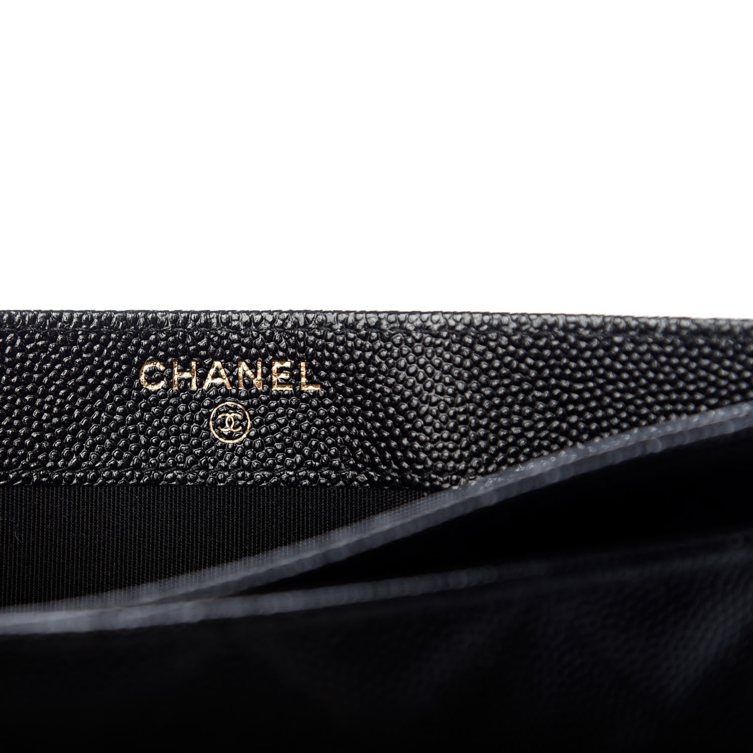 Chanel Caviar Quilted CC Strap Pouch Black 9 of 12