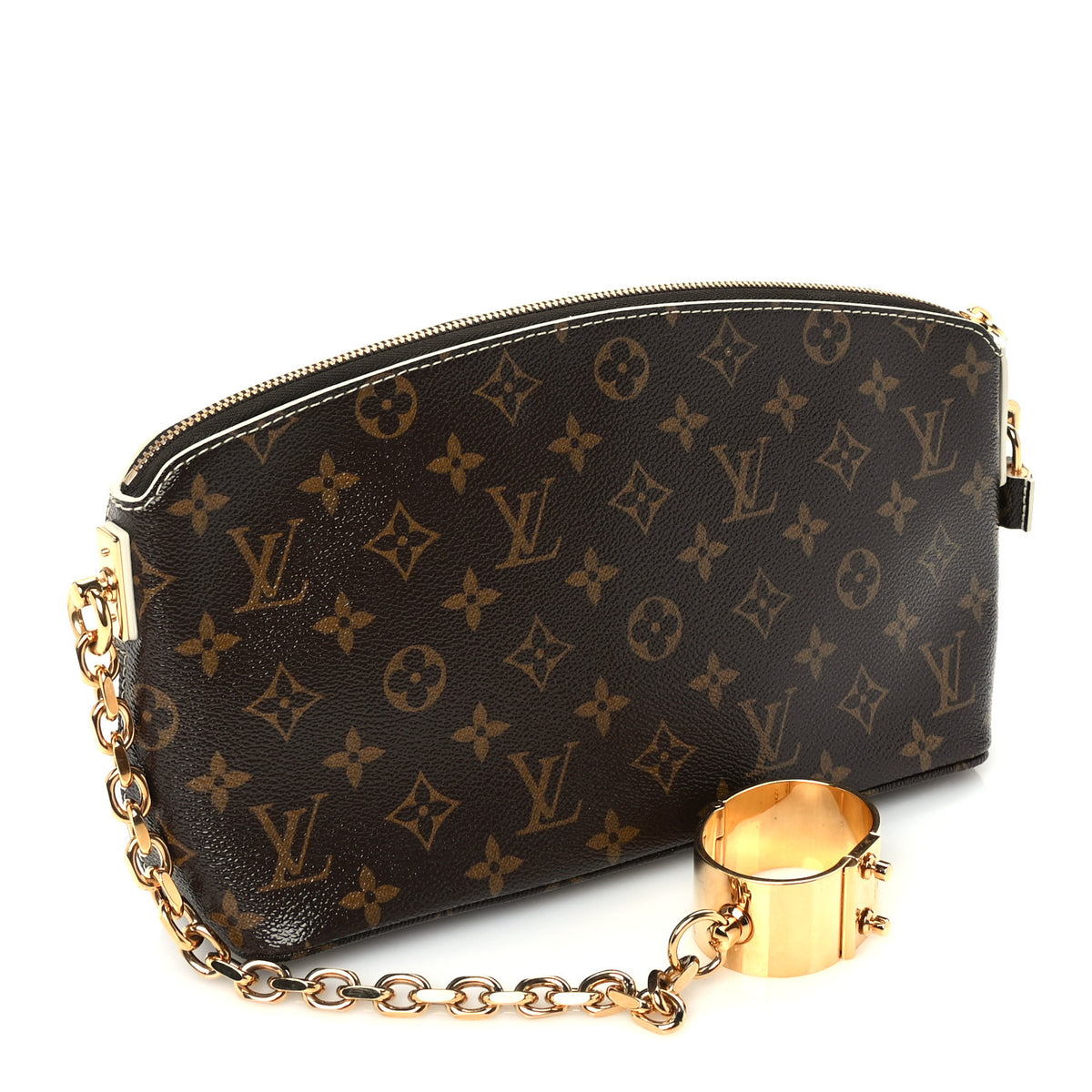 Louis Vuitton Monogram Shine FETISH Lockit Clutch 2 of 8
