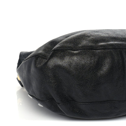 Mulberry Soft Spongy Pebbled Calfskin Large Daria Hobo Black 7 of 8
