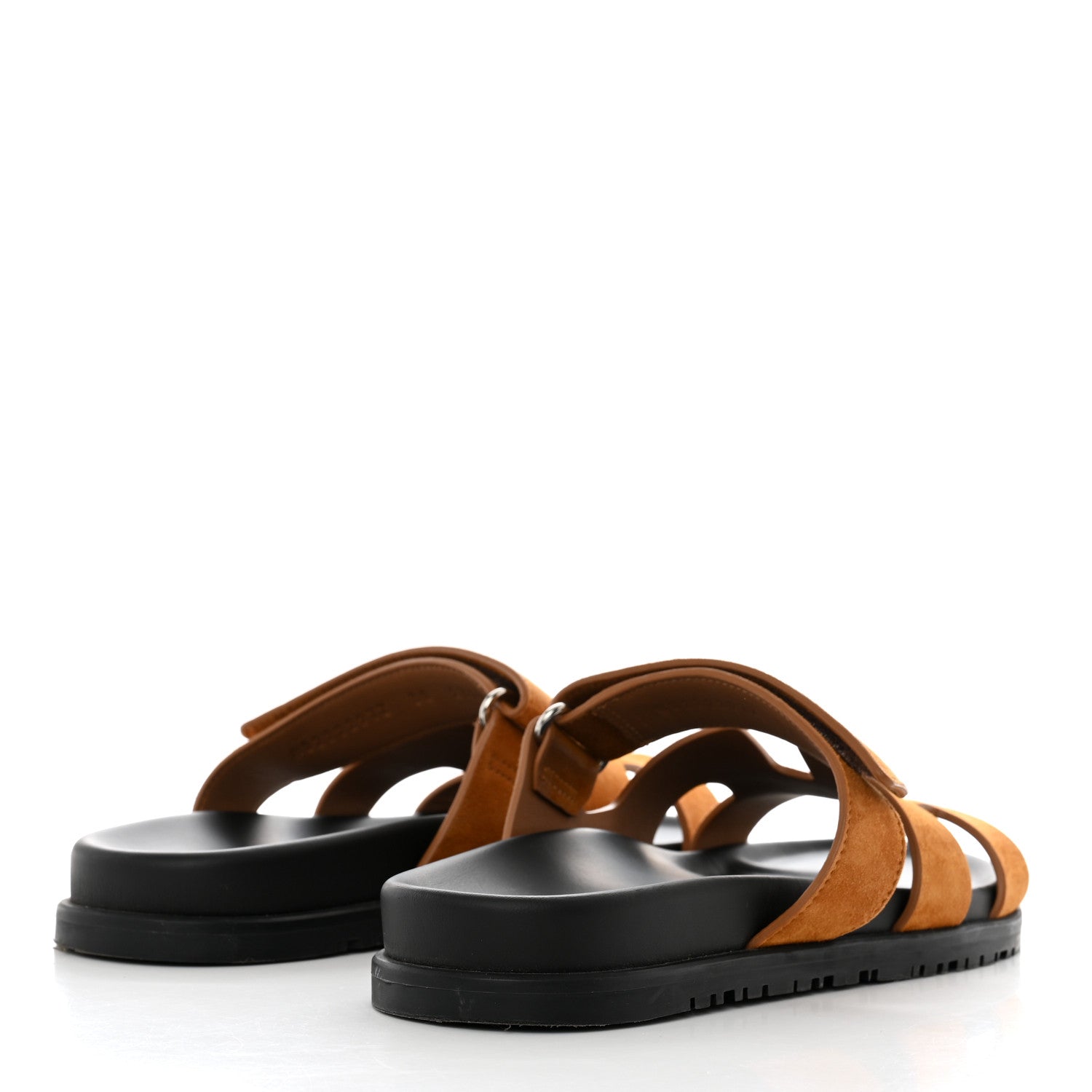 Hermes Suede Goatskin Womens Chypre Sandals 38 Naturel 4 of 9