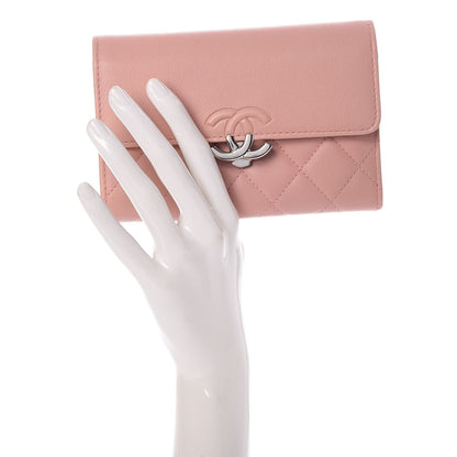 Chanel Lambskin Quilted CC Box Flap Wallet Light Pink 2 of 11