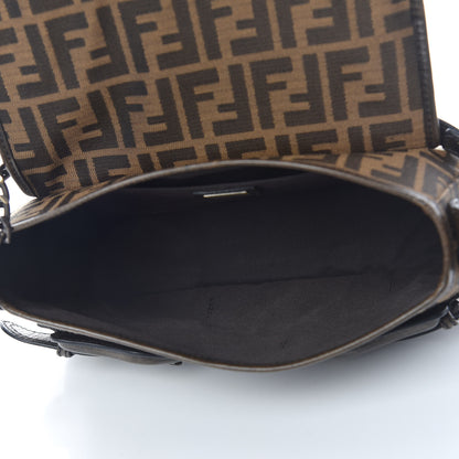 Fendi Zucca B Bis Flap Bag Tobacco Castagna 5 of 10