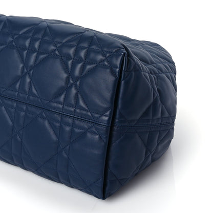 Christian Dior Calfskin Macrocannage Large Toujours   Deep Ocean Blue 9 of 9