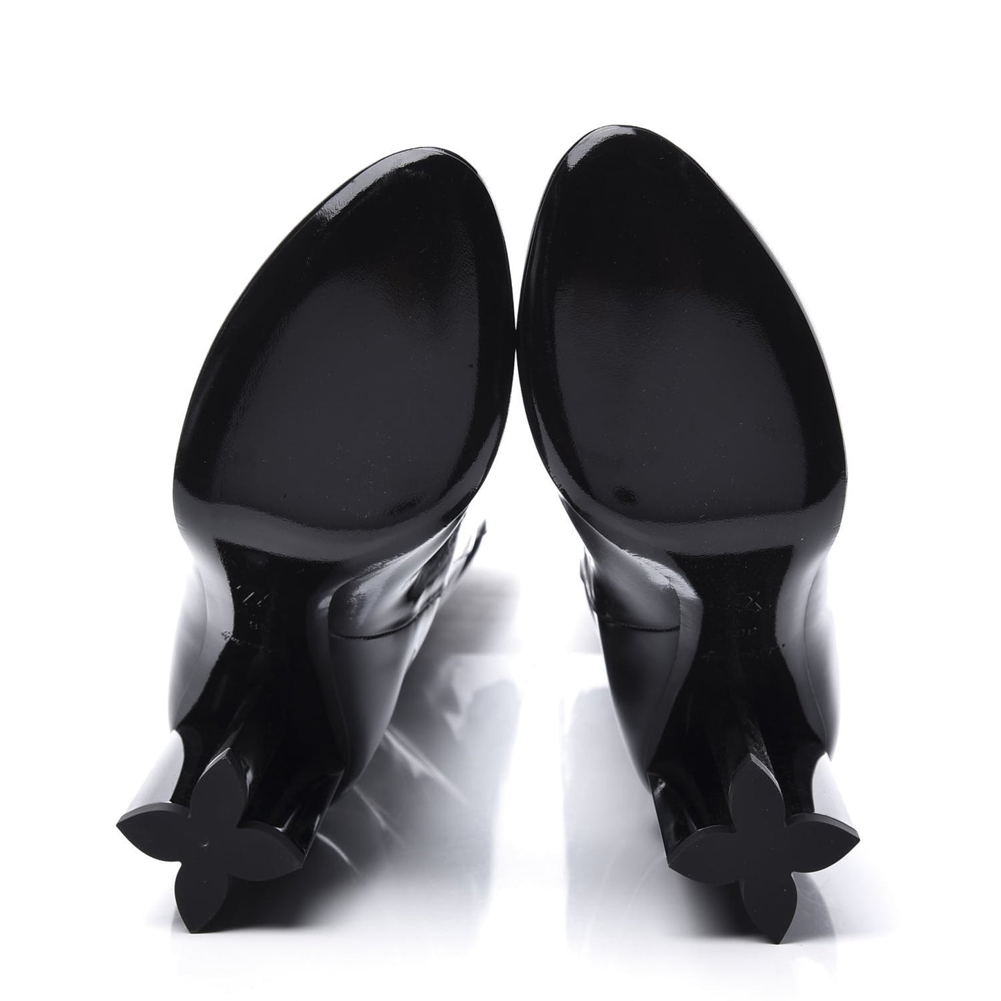 Patent Silhouette Boots 38 Black